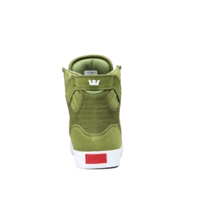 Supra Mens SKYTOP High Top Shoes Moss/white | US-14138